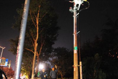 國網沂源縣供電公司夏夜消缺忙 客戶用電有保障