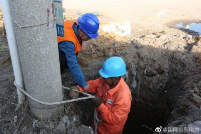 10千伏沙溝線與10千伏東方線進行聯(lián)絡改造工作