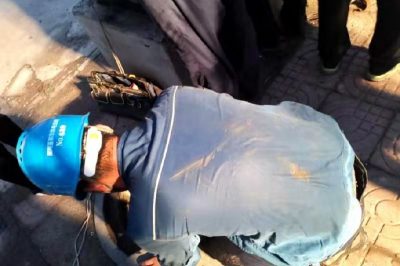 蓬萊市供電公司冒高溫開展新上電纜分接柜、敷設(shè)電纜工程