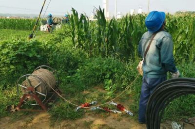 招遠(yuǎn)市供電公司新立桿塔、架設(shè)導(dǎo)線、切割負(fù)荷