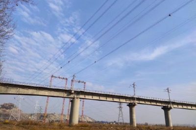 田灣核電站三期送出工程GBT28-GBT29號跨越段緊線施工