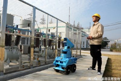 國(guó)網(wǎng)海門市供電公司啟用無人機(jī)和巡檢機(jī)器人
