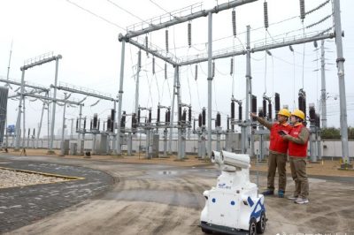 110千伏長(zhǎng)橋變電站對(duì)變電設(shè)備開(kāi)展紅外測(cè)溫