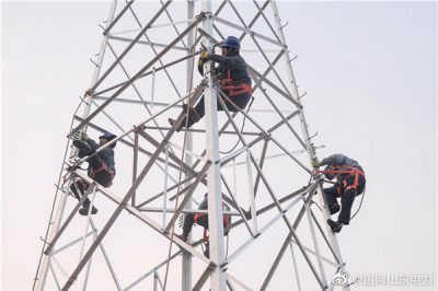 萊州市程郭鎮(zhèn)35千伏程曲線施工現場