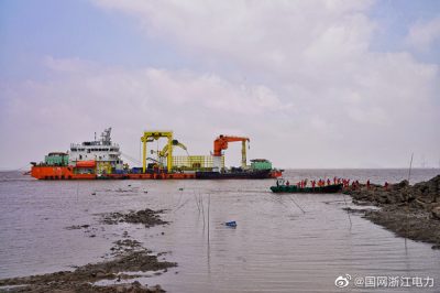 浙江舟山至魚(yú)山島第三回路海底電纜開(kāi)始敷設(shè)