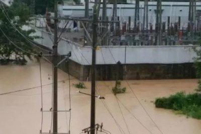 電線旁，盡量別蹚水過！