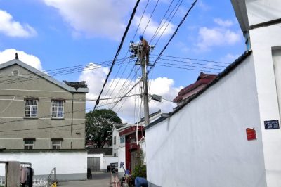 對合豐村曹家涇配變進行低壓線路改造